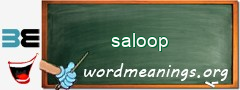 WordMeaning blackboard for saloop